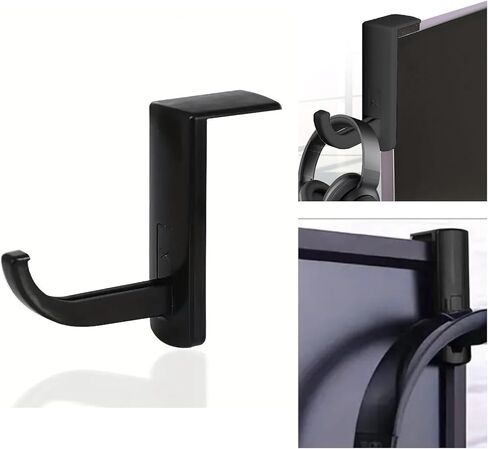 Headphone Stand, Hanger Earphone Stand Adhesive Hooks for Hanging Adhesive-Mounted Monitor Headphone Hook, Headset Hanger with Adhesive Backing, Dorm Room Essentials Space-Saving Holder in Saudi Arabia