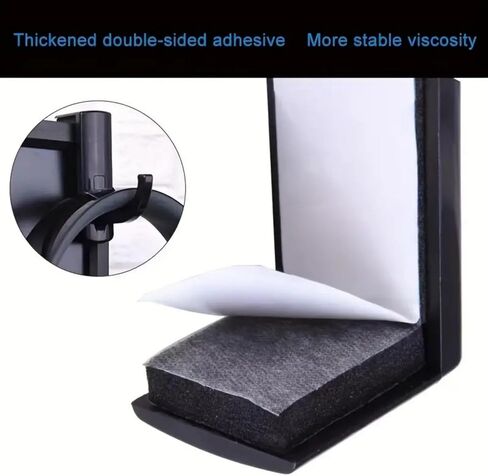 Headphone Stand, Hanger Earphone Stand Adhesive Hooks for Hanging Adhesive-Mounted Monitor Headphone Hook, Headset Hanger with Adhesive Backing, Dorm Room Essentials Space-Saving Holder in Saudi Arabia