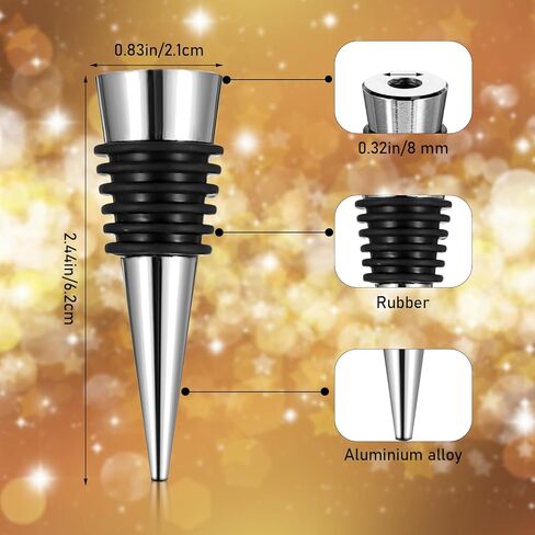 WLLHYF 50 PCS Wine Stopper Reusable Decorative Bottle Stoppers Vacuum Wine Bottle Stopper with Silicone Reusable Wine Corks Wine Stoppers for Wine Bottles Leak proof in Saudi Arabia