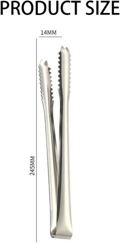 2 Pcs 304 Stainless Steel Ice Tongs, 8 inches Ice Tube Tongs for Ice Bucket Ice Sugar Cubes Coffee Bar Food Serving etc in Saudi Arabia