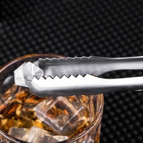 2 Pcs 304 Stainless Steel Ice Tongs, 8 inches Ice Tube Tongs for Ice Bucket Ice Sugar Cubes Coffee Bar Food Serving etc in Saudi Arabia