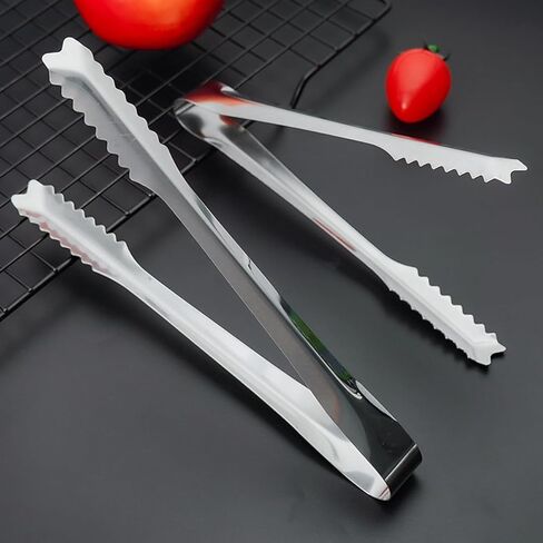 2 Pcs 304 Stainless Steel Ice Tongs, 8 inches Ice Tube Tongs for Ice Bucket Ice Sugar Cubes Coffee Bar Food Serving etc in Saudi Arabia