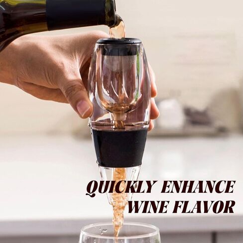 Wine Aerator Plastic Mesh Filter Transparent Design Ideal Gift Enhances Flavors Wine with Smoother Finish Wine Airarator for Wine Lovers and Sommeliers in Saudi Arabia