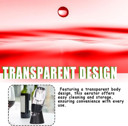 Wine Aerator Plastic Mesh Filter Transparent Design Ideal Gift Enhances Flavors Wine with Smoother Finish Wine Airarator for Wine Lovers and Sommeliers in Saudi Arabia