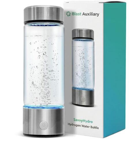 HydroForge Hydrogen Water Bottle Generator — xxoZ German Glass Molecular Hydrogen Bottle with SPE PEM Technology | Hydrogen-Rich Water in 3 Minutes | USB Rechargeable Portable, Gym, Office & Travel in Saudi Arabia