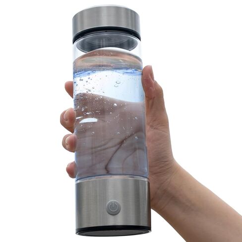 HydroForge Hydrogen Water Bottle Generator — xxoZ German Glass Molecular Hydrogen Bottle with SPE PEM Technology | Hydrogen-Rich Water in 3 Minutes | USB Rechargeable Portable, Gym, Office & Travel in Saudi Arabia