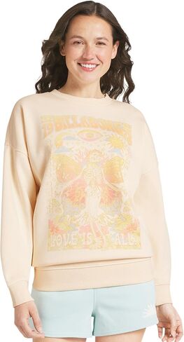 Billabong Women's Regular Fit Midweight Super Soft Brushed Fleece Crewneck Sweatshirt in Saudi Arabia