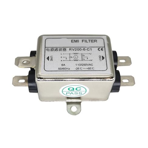 RV200-1A-3A-6A 220V AC مرشح طاقة أحادي الطور أحادي الطور 110 فولت (إدراج جانبي 3A RV200-3 -C) in Kuwait