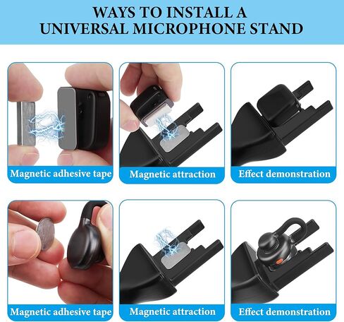 Geekria for Creators MicHandle for DJI Mic3, Microphone Holder Compatible with Hollyland Lark M2S, Rode Wireless GO Lavalier Mic, Magnetic MicStand with 3 Pop Filter for Vlogging, Reports in Saudi Arabia