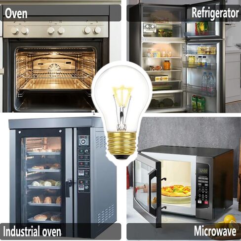 Appliance Oven Light Bulbs 40 Watt- High Temperature 300 Degree Resistant -A15 E26 Medium Base 120V, Dimmable, Warm White,4Pack in Saudi Arabia