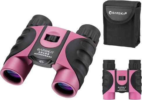 Barska 10x25 Waterproof Binoculars – Compact Blue Binoculars for Bird Watching, Hiking & Sightseeing – BK-7 Roof Prism, Fully Coated Optics, Fogproof, Rubber Armored in Saudi Arabia