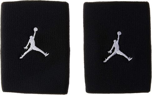 Jordan Jumpman Drifit Doublewide Large Wrist Strap (Pair) Nike Black/White in Saudi Arabia
