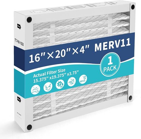16x20x4 Furnace Filter MERV 11 Compatible with TopTech TT-FM-1620 TT-MAC-1722 for Rodgers,HVAC Collapsible(Actual Size: 15.38 x 19.38 x 3.75) 2 Pack in Saudi Arabia