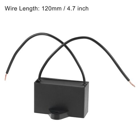 uxcell Ceiling Fan Capacitor CBB61 6uF 250V AC 2 Wires Metallized Polypropylene Film Capacitor 47x29x18mm for Electric Fan Pump Motor Generator 2Pcs in Saudi Arabia