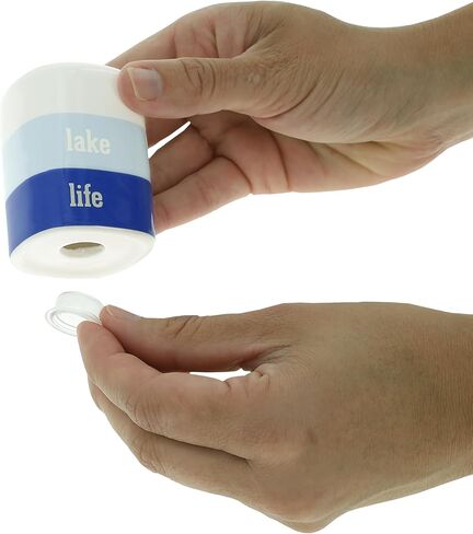 Pavilion Gift Company - Lake Life - 3 oz Salt & Pepper Ceramic Stoneware Shaker Set Cottage Waterfront in Saudi Arabia