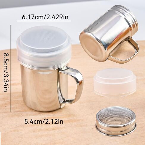 2pcs Powdered Sugar Shaker Duster with Handle in Saudi Arabia