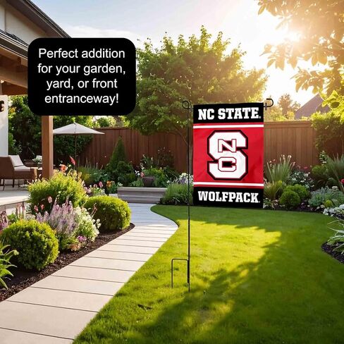 North Carolina State Wolfpack Garden Flag with Stand Holder in Saudi Arabia