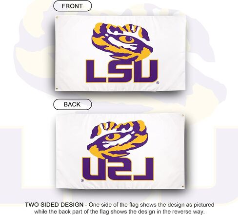 صبار الصحراء LSU 100% بوليستر للاستخدام الداخلي والخارجي مقاس 3x5 أقدام لافتة Tigers Geaux Louisiana State University (Flag G) in Saudi Arabia