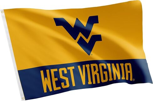 Desert Cactus West Virginia University WVU Flag - 3 x 5 Feet Mountaineers Banner, Indoor/Outdoor Durable Fabric, 100% Polyester Design (Style 8) in Saudi Arabia
