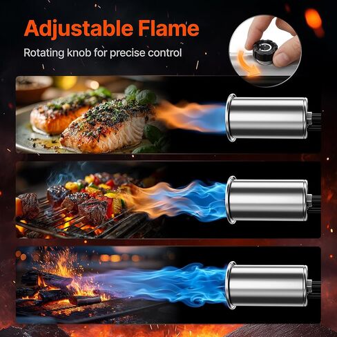 SUNCOZE Propane Torch Blowtorch with One-Touch Max Fire, 3272F Flame Thrower Gun with Adjustable Flame & Safety Lock, Powerful Torch for Searing Steak, Charcoal Lighter (Tank Not Included) in Saudi Arabia