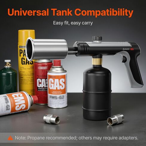 SUNCOZE Propane Torch Blowtorch with One-Touch Max Fire, 3272F Flame Thrower Gun with Adjustable Flame & Safety Lock, Powerful Torch for Searing Steak, Charcoal Lighter (Tank Not Included) in Saudi Arabia