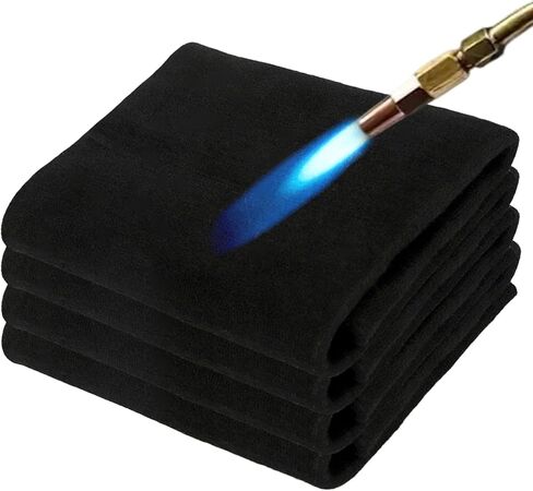4 Pack 20" X 24" Carbon Felt Welding Blanket Fireproof Carbon Felt Wick Heat Resistant Fabric 1800°F High Temp Insulation Pad, Flame Retardant Protective Mat for Soldering Welding Brazing Plumbing in Saudi Arabia