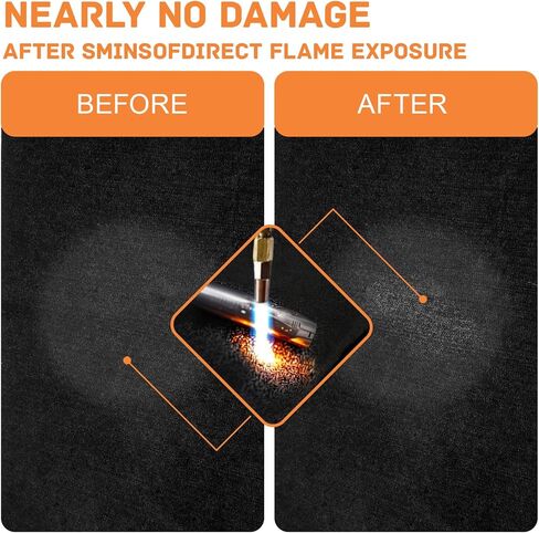 4 Pack 20" X 24" Carbon Felt Welding Blanket Fireproof Carbon Felt Wick Heat Resistant Fabric 1800°F High Temp Insulation Pad, Flame Retardant Protective Mat for Soldering Welding Brazing Plumbing in Saudi Arabia