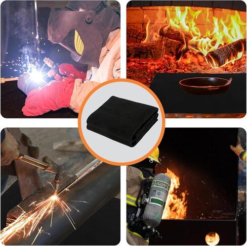 4 Pack 20" X 24" Carbon Felt Welding Blanket Fireproof Carbon Felt Wick Heat Resistant Fabric 1800°F High Temp Insulation Pad, Flame Retardant Protective Mat for Soldering Welding Brazing Plumbing in Saudi Arabia