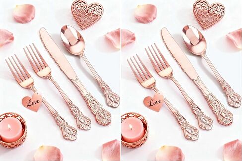40PCS Gold Plastic Silverware - Heavy Duty Elegant Disposable Utensils - Gold Plastic Cutlery Set Includes 20 Forks, 10 Spoons, 10 Knives for Dinner, Parties, Weddings in Saudi Arabia