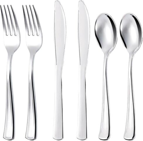 40PCS Gold Plastic Silverware - Heavy Duty Elegant Disposable Utensils - Gold Plastic Cutlery Set Includes 20 Forks, 10 Spoons, 10 Knives for Dinner, Parties, Weddings in Saudi Arabia