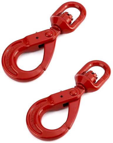 QWORK Grade 80 Forged Swivel Self-Locking Hook, 7100Lb – Heavy Load Chain Connector for Hoisting, Rigging & Lifting in Saudi Arabia