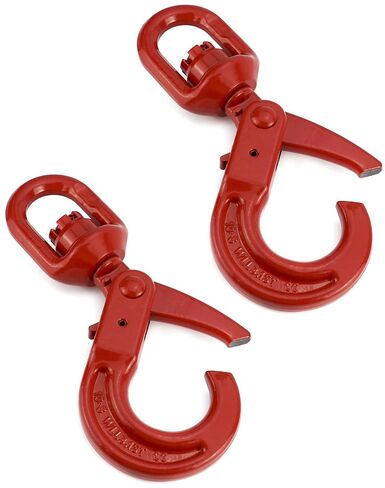 QWORK Grade 80 Forged Swivel Self-Locking Hook, 7100Lb – Heavy Load Chain Connector for Hoisting, Rigging & Lifting in Saudi Arabia