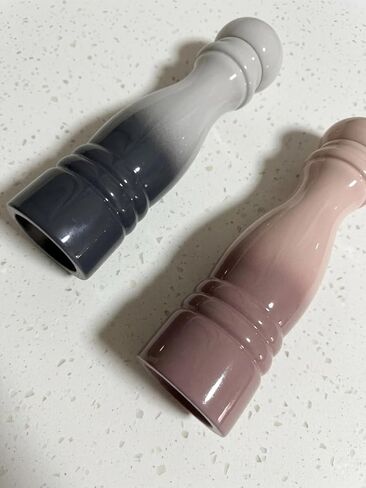 Salt and Pepper Grinder Set, 8.5 Inch, Pink/Grey Gradient Classical Design, 2-Piece (Pink) in Saudi Arabia