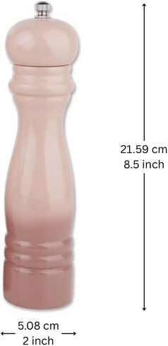 Salt and Pepper Grinder Set, 8.5 Inch, Pink/Grey Gradient Classical Design, 2-Piece (Pink) in Saudi Arabia