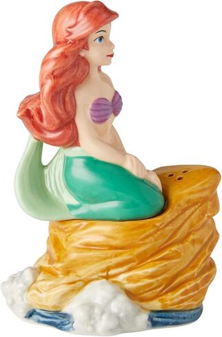 Enesco 6002273 Disney Ceramics The Little Mermaid Ariel on Rock Salt and Pepper Shakers، 3.85 بوصة، متعدد الألوان in Saudi Arabia