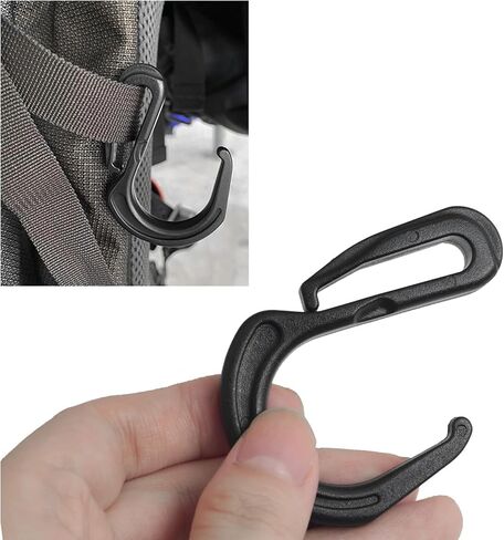20 PCS Black Plastic S Hooks for Bungee Cord and Cargo Net – Heavy Duty Elastic Rope Clips, Durable Plastic Hooks for Truck Net, Luggage Net, Bike, Garage, Outdoor Equipment in Saudi Arabia