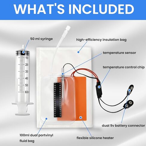 Electric Urine Warmer, Maintains Steady 37°C (98.6°F) for Up to 4 Hours, with Real-Time Temp Strip and Thermal Blanket Wrap, Reuse After Cleaning in Saudi Arabia