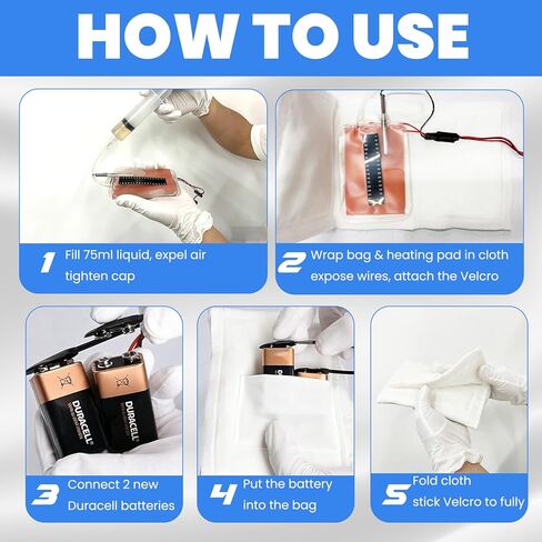 Electric Urine Warmer, Maintains Steady 37°C (98.6°F) for Up to 4 Hours, with Real-Time Temp Strip and Thermal Blanket Wrap, Reuse After Cleaning in Saudi Arabia