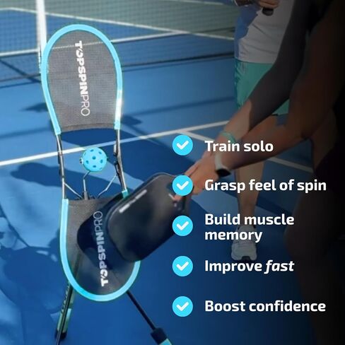 Pickleball TopspinPro Training Aid – Learn Topspin Fast for Better Control & Consistency | Practice Anywhere, Anytime | Patent-Proven System for Recreational Players in Saudi Arabia