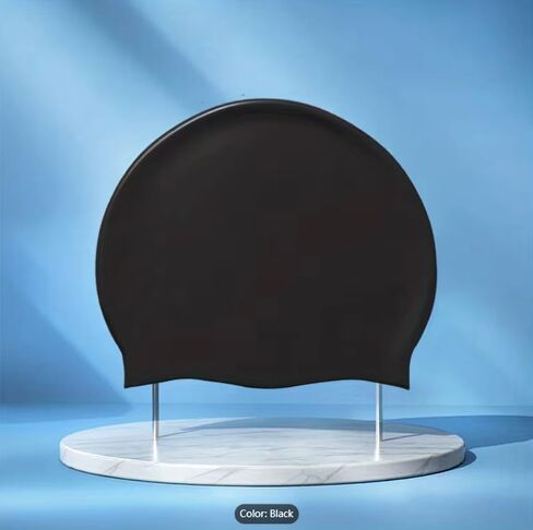 1pc Comfortable Unisex Silicone Swim Cap - Waterproof, Non-Slip, and Elastic - Ideal for Men and Women in Saudi Arabia