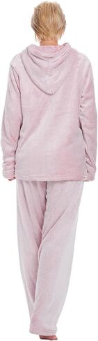 Fleece Pajamas For Women Set 2 Piece Fluffy PJ Sets For Sherpa Womens Flannel Loungewear Set in Saudi Arabia
