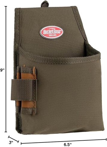 Bucket Boss Fastener Tool Pouch with FlapFit in Brown, 54160, Green in Saudi Arabia