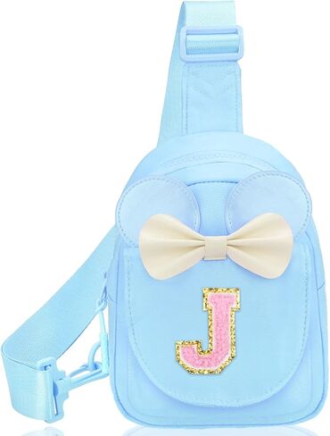 Girls Birthday Gifts for Kids - Initial Pink Small Sling Bags for Girl Fanny Pack Belt Bag for Personalized Crossbody Bags Purse for Kids Daughter Sister Little Girl Gifts Pink A in Saudi Arabia