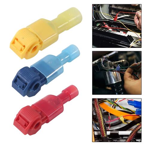 60 Pcs T-Tap Wire Connectors, T-Tap Wire Terminals Self-Stripping Quick Splice Electrical Wire Terminals, Insulated Male Quick Disconnect Spade Terminals Assortment Kit in Saudi Arabia