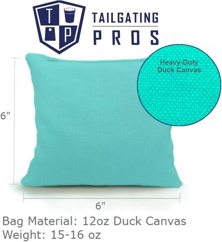 Tailgating Pros Cornhole Bags - 8 Regulation Size Corn Hole Bags with a Carrying Tote - 25+ Colors in Saudi Arabia