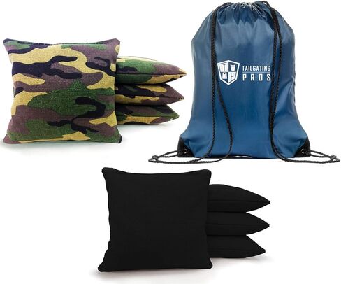 Tailgating Pros Cornhole Bags - 8 Regulation Size Corn Hole Bags with a Carrying Tote - 25+ Colors in Saudi Arabia