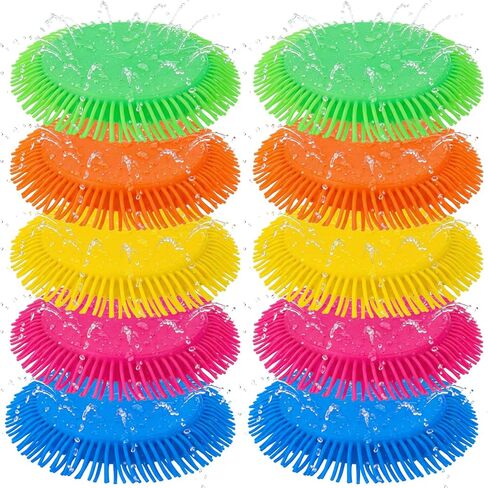 Outus 10 Pcs Water Discs Beach Games Flying Disc Throw & Catch Game Floating Soft Pool Toy Reusable Balls Bombs for Outdoor Splash Beach Water Games Backyard Park Summer Birthday Gifts in Saudi Arabia