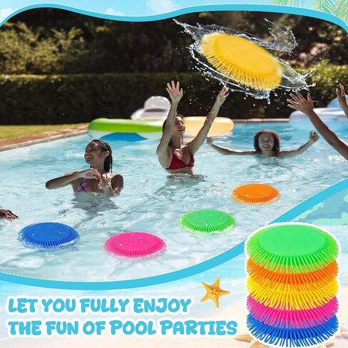 Outus 10 Pcs Water Discs Beach Games Flying Disc Throw & Catch Game Floating Soft Pool Toy Reusable Balls Bombs for Outdoor Splash Beach Water Games Backyard Park Summer Birthday Gifts in Saudi Arabia