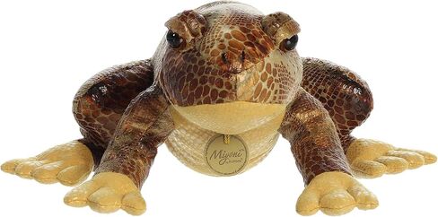 Aurora® Realistic Miyoni® American Bullfrog Stuffed Animal - Lifelike Details Make a Cherished Companion - Perfect for Decorating Bedrooms or Classrooms - Brown 11 Inches in Saudi Arabia