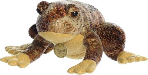 Aurora® Realistic Miyoni® American Bullfrog Stuffed Animal - Lifelike Details Make a Cherished Companion - Perfect for Decorating Bedrooms or Classrooms - Brown 11 Inches in Saudi Arabia